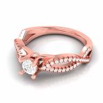0.35 ct Natural Diamond Solitaire Engagement Wedding Rings 14k Gold - Image 4
