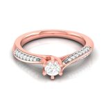 0.25 ct Natural Diamond Solitaire Engagement Wedding Rings 14k Gold - Image 2