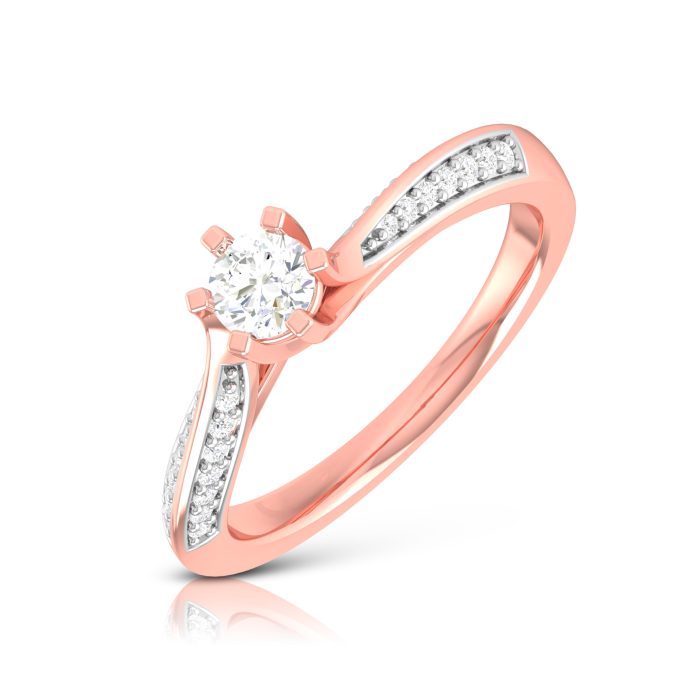 0.25 ct Natural Diamond Solitaire Engagement Wedding Rings 14k Gold - Image 3