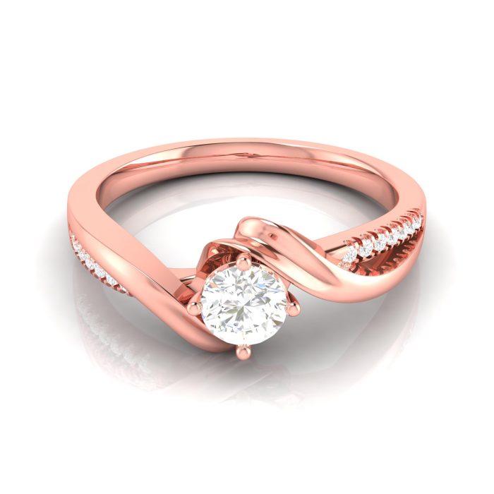 0.30 ct Natural Diamond Solitaire Engagement Wedding Rings 14k Gold - Image 2