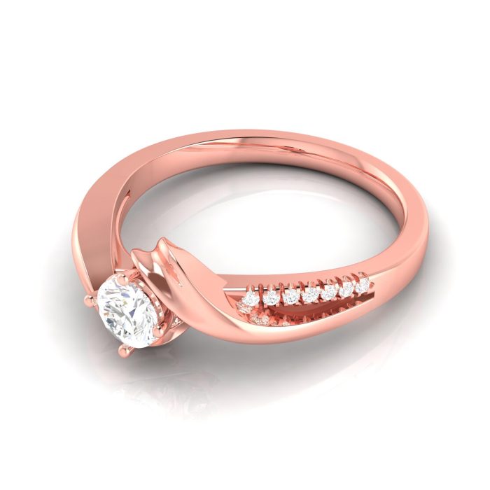 0.30 ct Natural Diamond Solitaire Engagement Wedding Rings 14k Gold - Image 4
