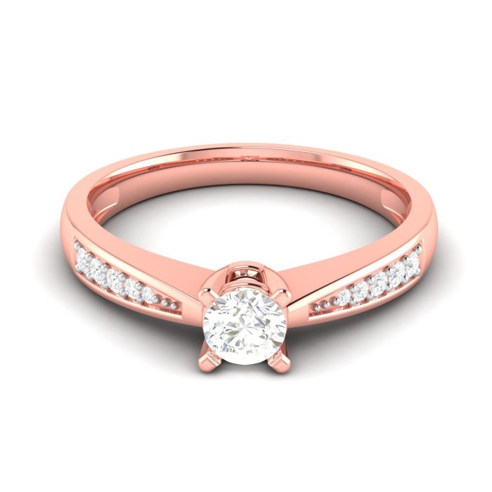 0.32 ct Natural Diamond Solitaire Engagement Wedding Rings 14k Gold - Image 7