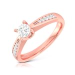 0.32 ct Natural Diamond Solitaire Engagement Wedding Rings 14k Gold - Image 8