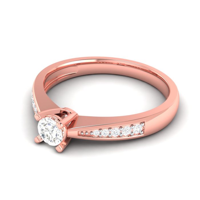0.32 ct Natural Diamond Solitaire Engagement Wedding Rings 14k Gold - Image 9