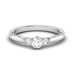 0.32 ct Natural Diamond Solitaire Engagement Wedding Rings 14k Gold - Image 2