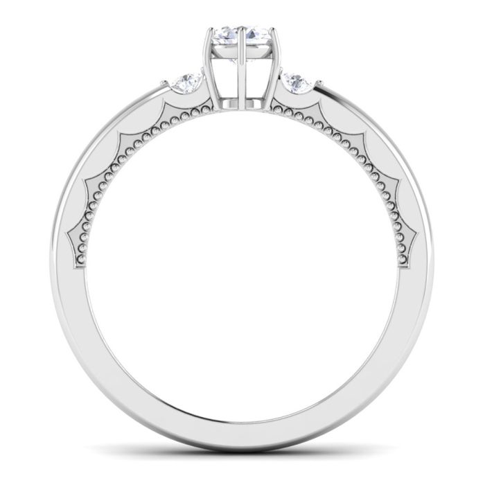 0.32 ct Natural Diamond Solitaire Engagement Wedding Rings 14k Gold - Image 5