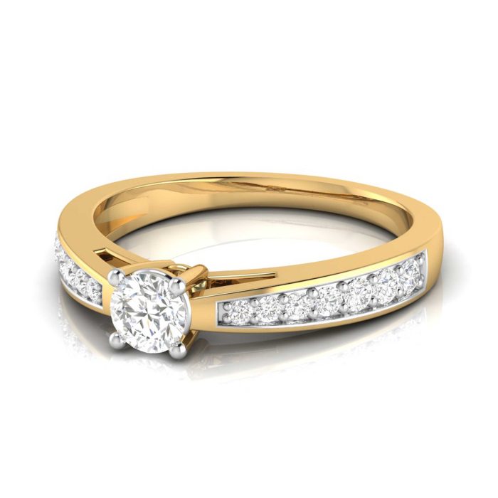 0.41 ct Natural Diamond Solitaire Engagement Wedding Rings 14k Gold - Image 9