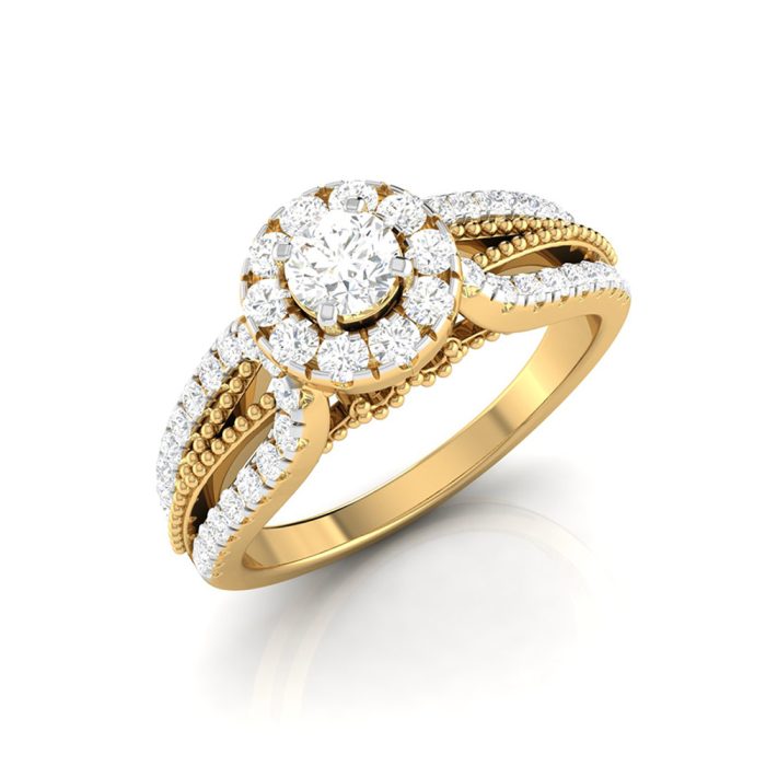 0.50 ct Natural Diamond Solitaire Engagement Wedding Rings 14k Gold - Image 1