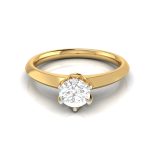 0.37 ct Natural Diamond Solitaire Engagement Wedding Rings 14k Gold - Image 2