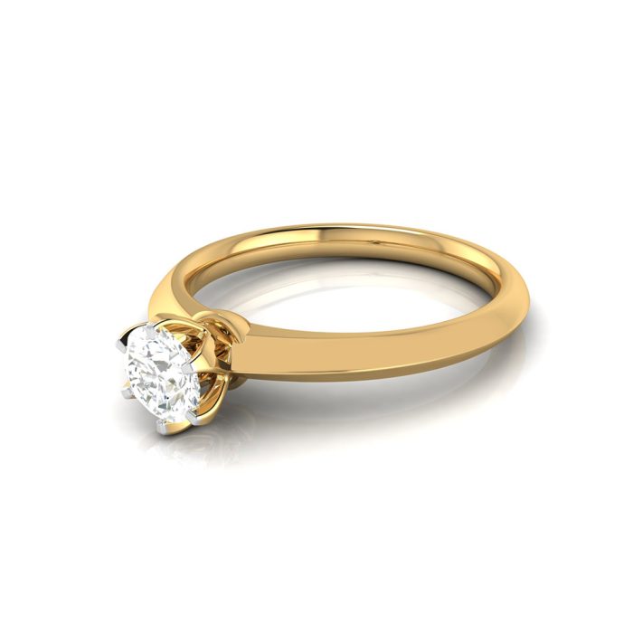 0.37 ct Natural Diamond Solitaire Engagement Wedding Rings 14k Gold - Image 3