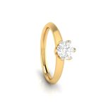 0.37 ct Natural Diamond Solitaire Engagement Wedding Rings 14k Gold - Image 5