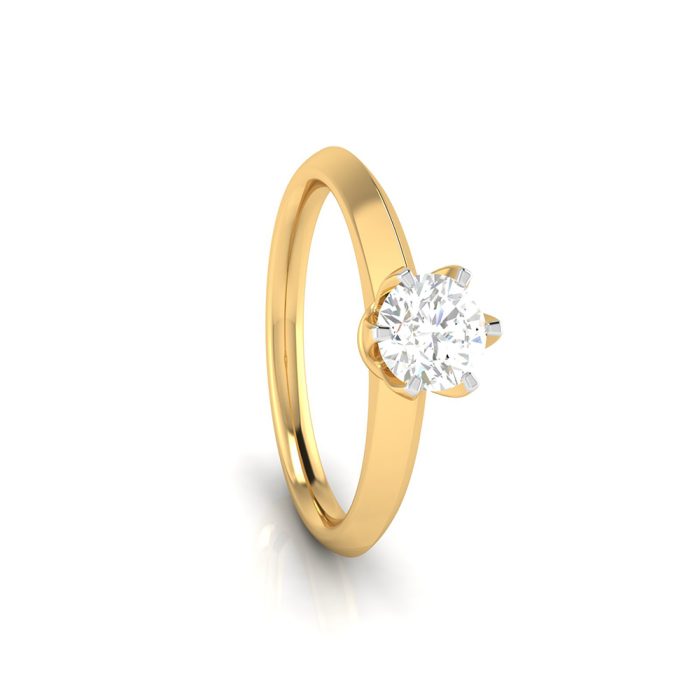 0.37 ct Natural Diamond Solitaire Engagement Wedding Rings 14k Gold - Image 5