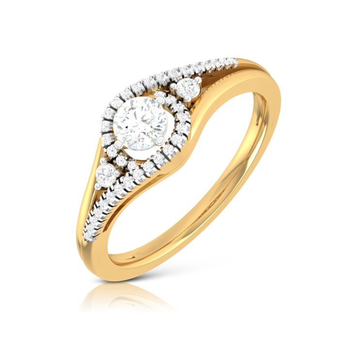 0.35 ct Natural Diamond Engagement Solitaire Wedding Rings 14k Gold - Image 1