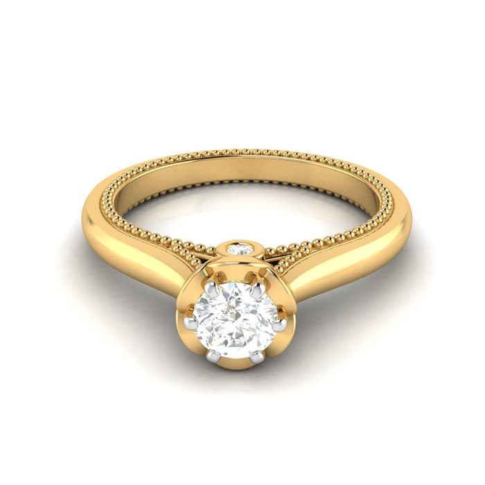 0.29 ct Natural Diamond Solitaire Engagement Wedding Rings 14k Gold - Image 2