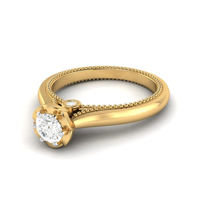 0.29 ct Natural Diamond Solitaire Engagement Wedding Rings 14k Gold - Image 3