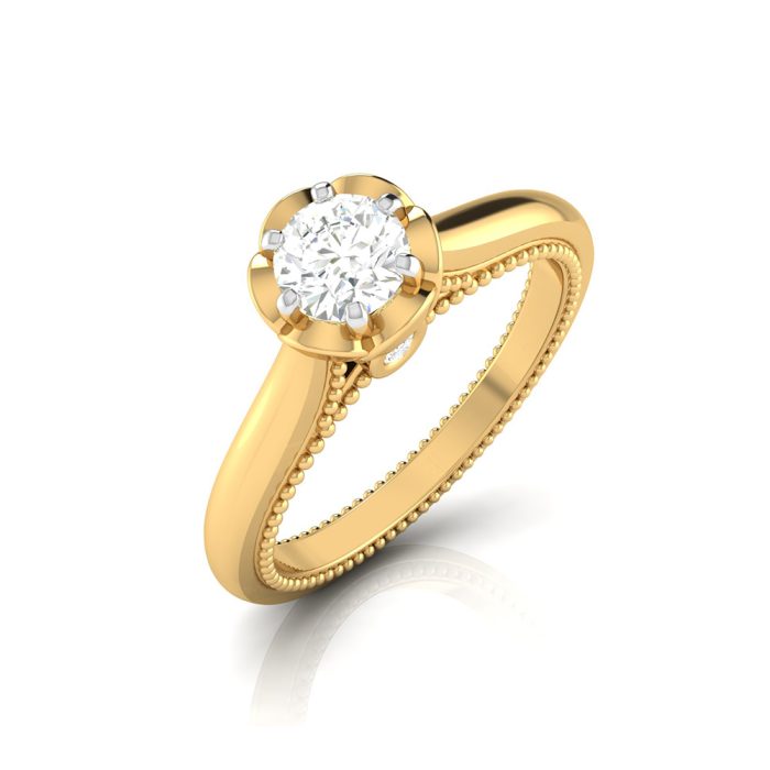 0.29 ct Natural Diamond Solitaire Engagement Wedding Rings 14k Gold - Image 1