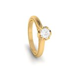 0.29 ct Natural Diamond Solitaire Engagement Wedding Rings 14k Gold - Image 5