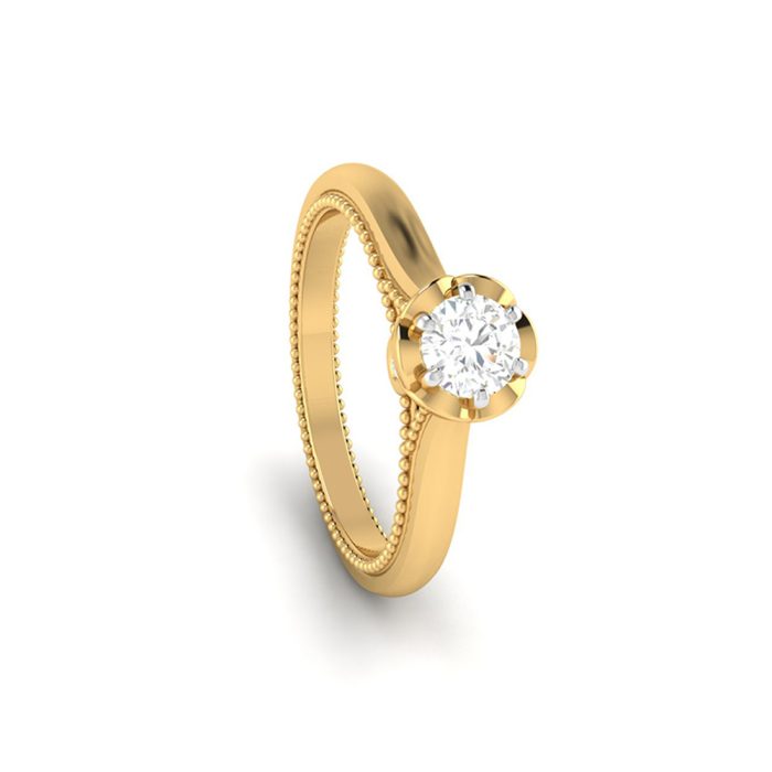 0.29 ct Natural Diamond Solitaire Engagement Wedding Rings 14k Gold - Image 5