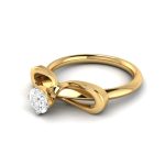 0.37 ct Natural Solitaire Diamond Engagement Wedding Rings 14k Gold - Image 9