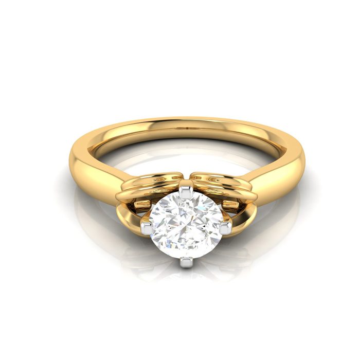 0.48 CT Natural Solitaire Diamond Engagement Wedding Rings 14k Gold - Image 8