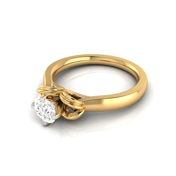 0.48 CT Natural Solitaire Diamond Engagement Wedding Rings 14k Gold - Image 9