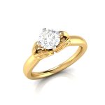 0.48 CT Natural Solitaire Diamond Engagement Wedding Rings 14k Gold