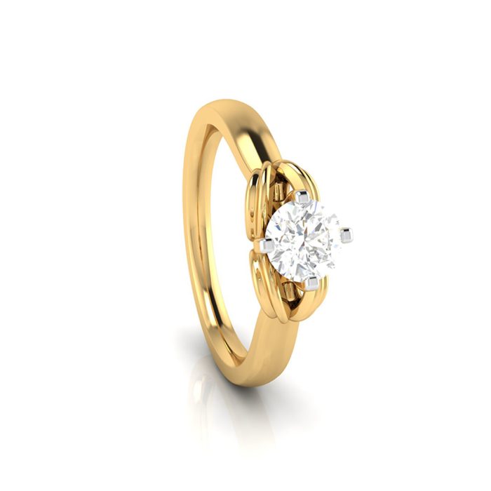 0.48 CT Natural Solitaire Diamond Engagement Wedding Rings 14k Gold - Image 11