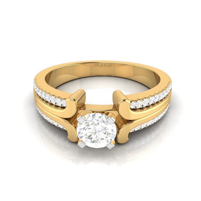 0.50 Ct Natural Solitaire Diamond Engagement Wedding Rings 14k Gold - Image 2