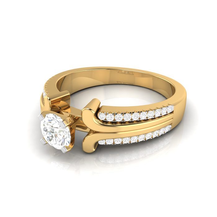 0.50 Ct Natural Solitaire Diamond Engagement Wedding Rings 14k Gold - Image 3