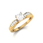 0.39 Ct Natural Solitaire Diamond Engagement Wedding Rings 14k Gold