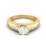 0.45 ct Natural Diamond Solitaire Engagement Wedding Rings 14k Gold - Image 2