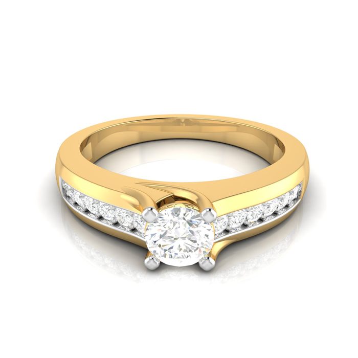 0.45 ct Natural Diamond Solitaire Engagement Wedding Rings 14k Gold - Image 2