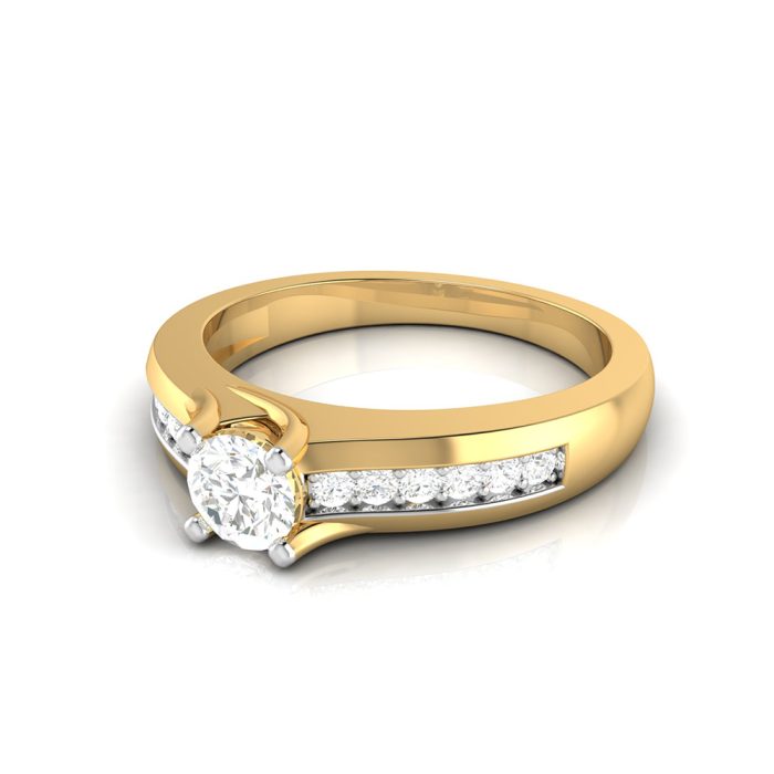 0.45 ct Natural Diamond Solitaire Engagement Wedding Rings 14k Gold - Image 3