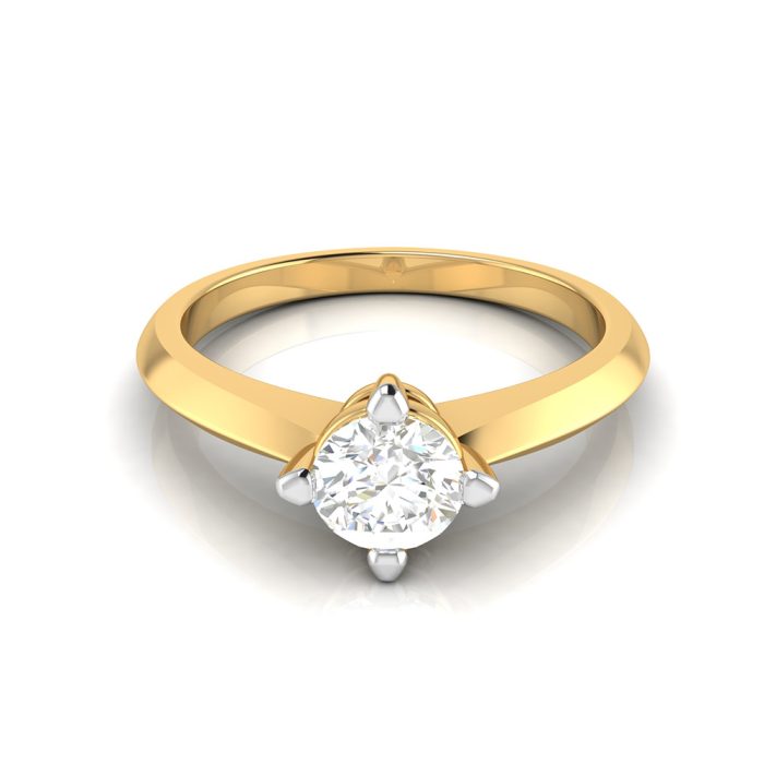 0.36 ct Natural Diamond Solitaire Engagement Wedding Solitaire Rings 14k Gold - Image 2