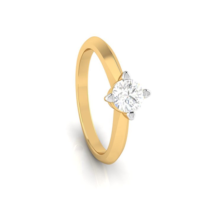 0.36 ct Natural Diamond Solitaire Engagement Wedding Solitaire Rings 14k Gold - Image 5