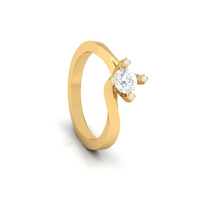 0.39 ct Natural Diamond Solitaire Engagement Wedding Solitaire Rings 14k Gold - Image 5