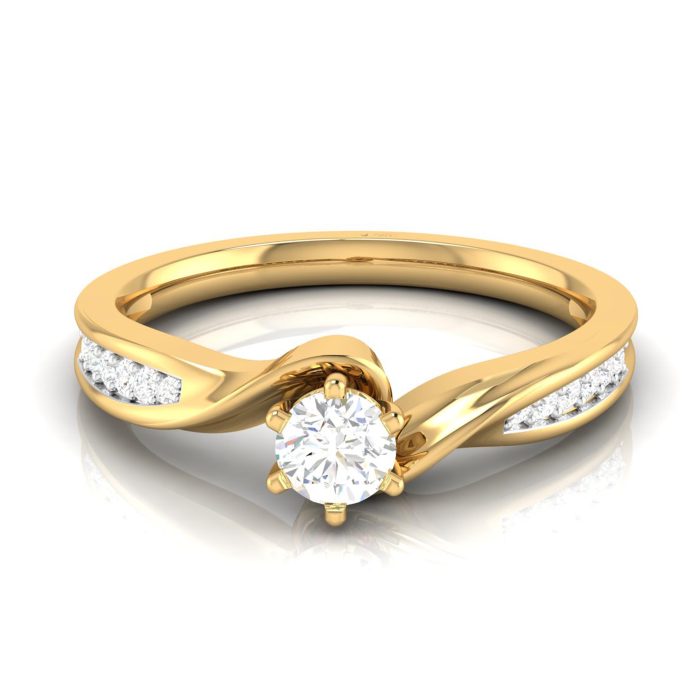 0.27 ct ct Natural Diamond Solitaire Engagement Wedding Rings 14k Gold - Image 2
