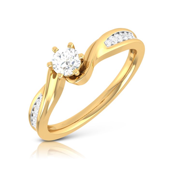 0.27 ct ct Natural Diamond Solitaire Engagement Wedding Rings 14k Gold - Image 1