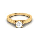 0.36 ct Natural Diamond Solitaire Engagement Wedding Rings 14k Gold - Image 2