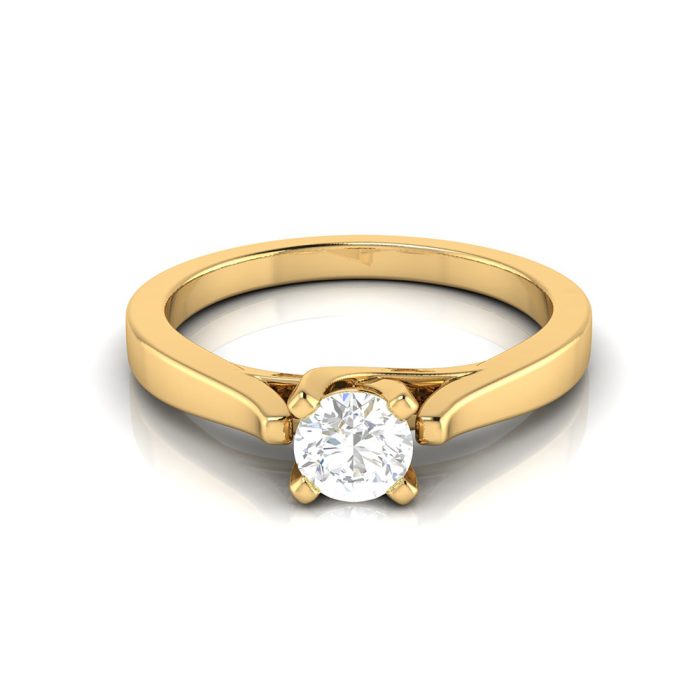 0.36 ct Natural Diamond Solitaire Engagement Wedding Rings 14k Gold - Image 2