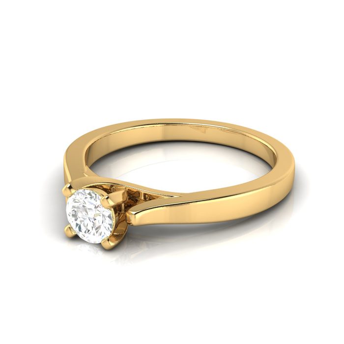 0.36 ct Natural Diamond Solitaire Engagement Wedding Rings 14k Gold - Image 3