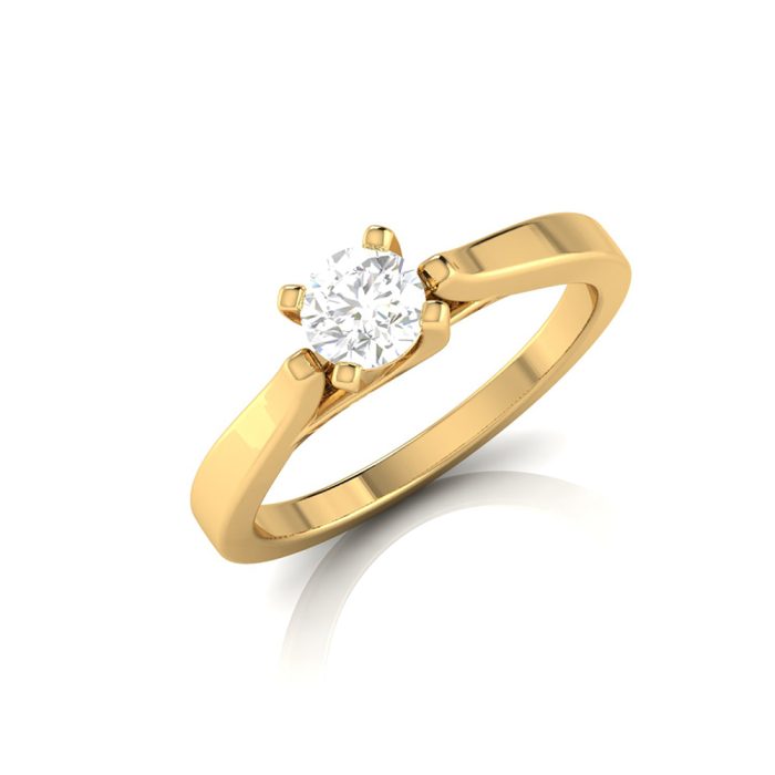 0.36 ct Natural Diamond Solitaire Engagement Wedding Rings 14k Gold - Image 1