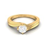 0.36 ct Natural Diamond Solitaire Engagement Wedding Rings 14k Gold - Image 2