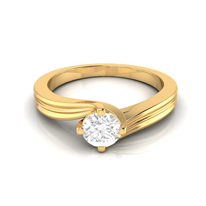 0.36 ct Natural Diamond Solitaire Engagement Wedding Rings 14k Gold - Image 2