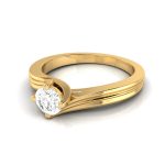 0.36 ct Natural Diamond Solitaire Engagement Wedding Rings 14k Gold - Image 3