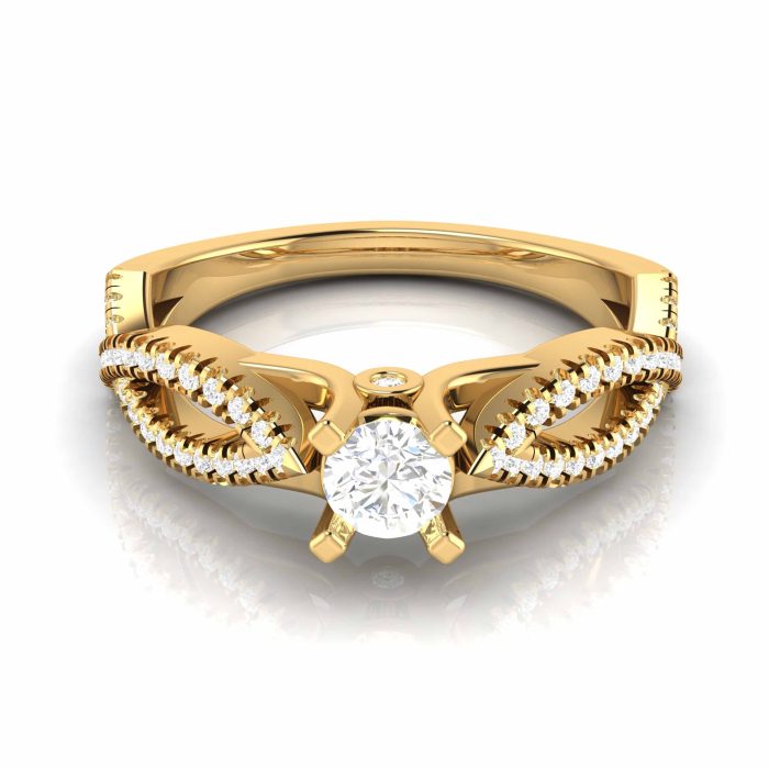 0.35 ct Natural Diamond Solitaire Engagement Wedding Rings 14k Gold - Image 6