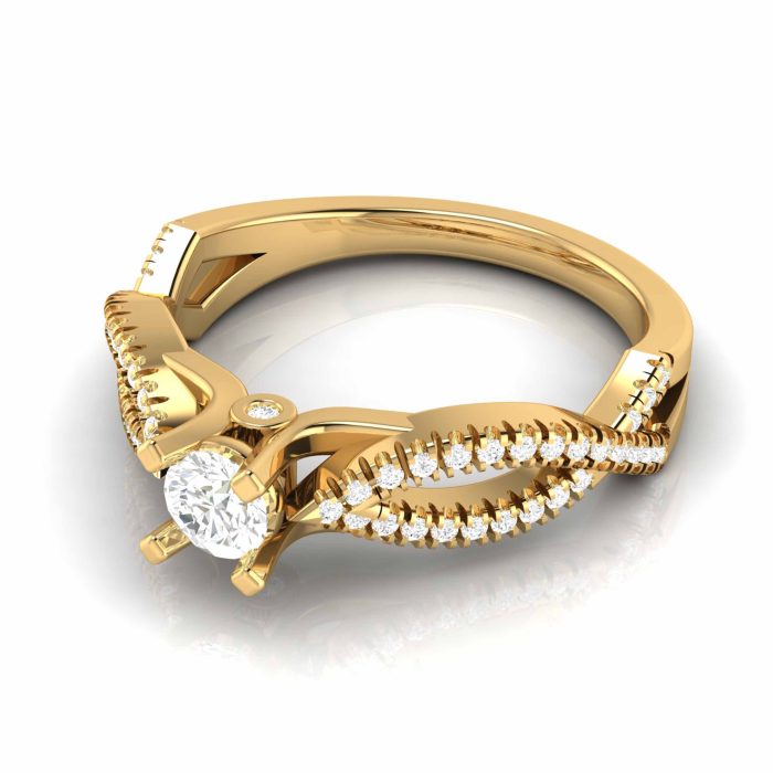 0.35 ct Natural Diamond Solitaire Engagement Wedding Rings 14k Gold - Image 8