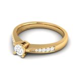 0.32 ct Natural Diamond Solitaire Engagement Wedding Rings 14k Gold - Image 4