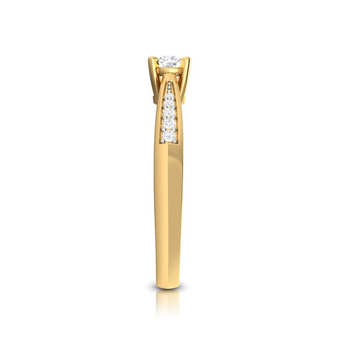 0.32 ct Natural Diamond Solitaire Engagement Wedding Rings 14k Gold - Image 5