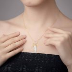 0.20 Ct Natural Diamond Pendants 14k Yellow Rose White Gold - Image 2